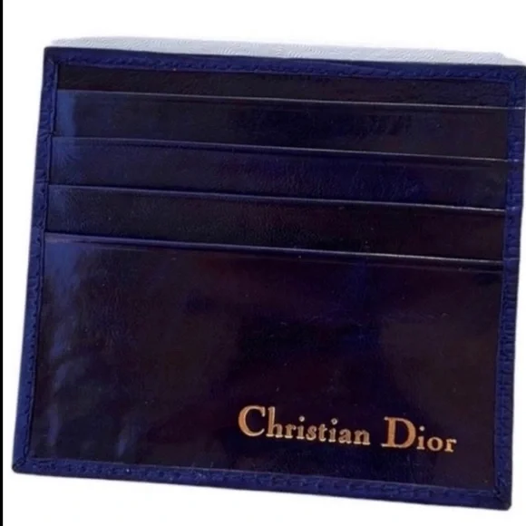 Dior Four Slot Card Holder Blue Calfskin - Picture 3 of 5